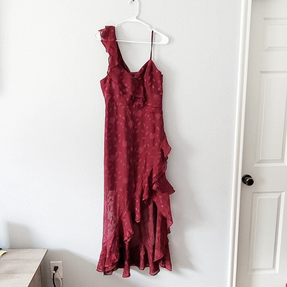 Lulus Textured Boho Ruffle Maxi Dress